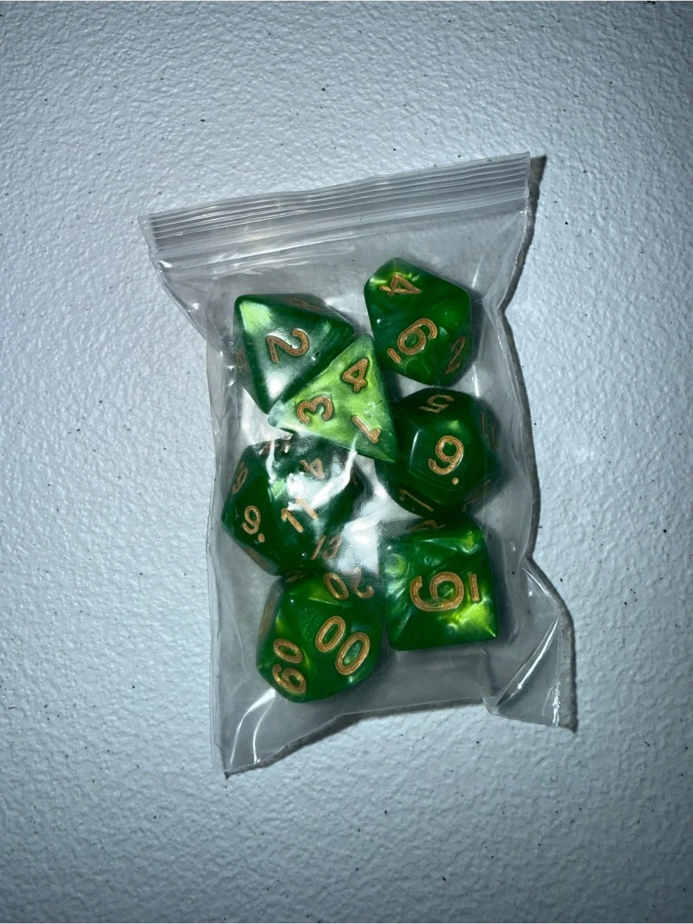 2-pack DND Polyhedral Dice Set - Vibrant Royal Blue & Bright Green ttrpg DIce